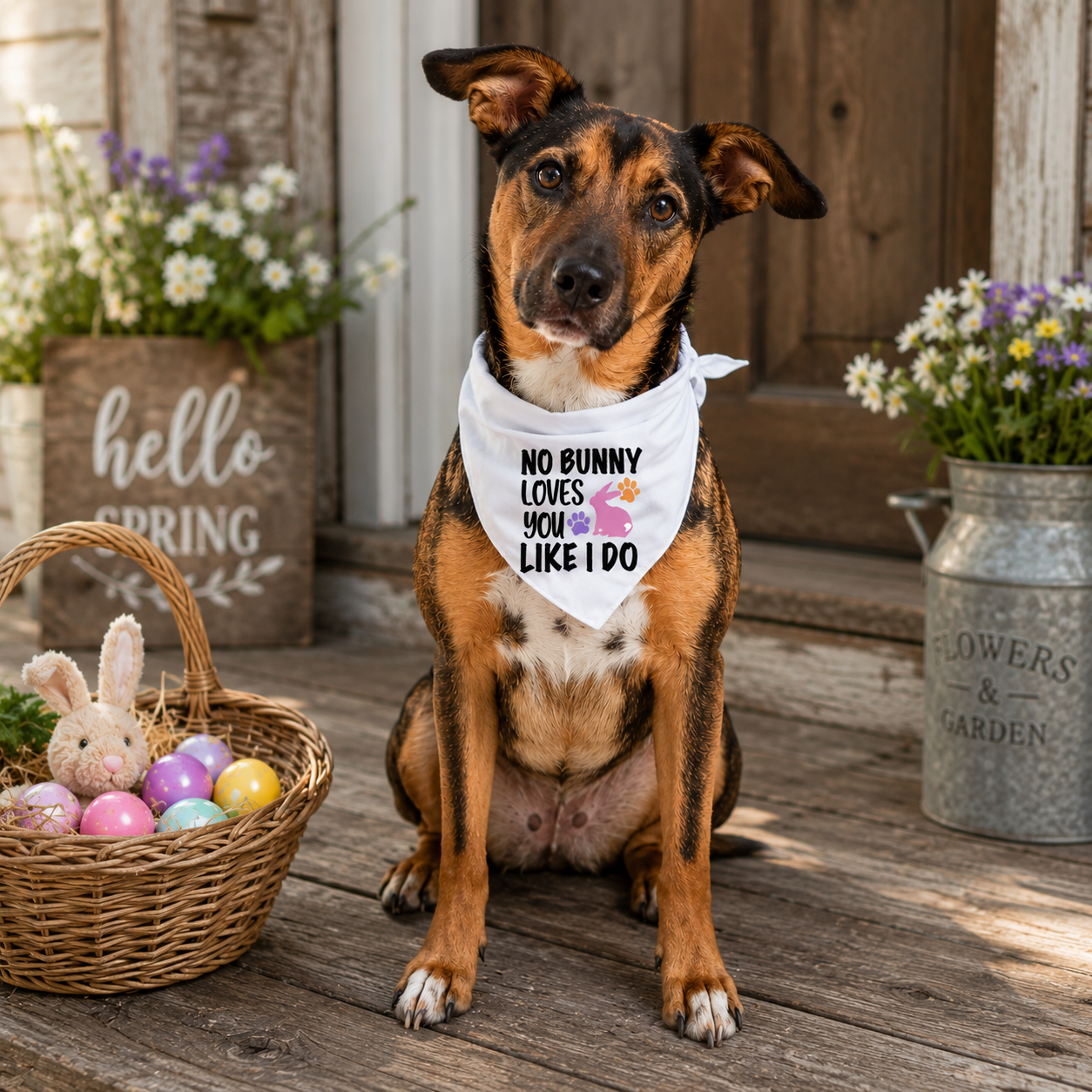 No Bunny Loves You Like I Do Easter Dog Bandana