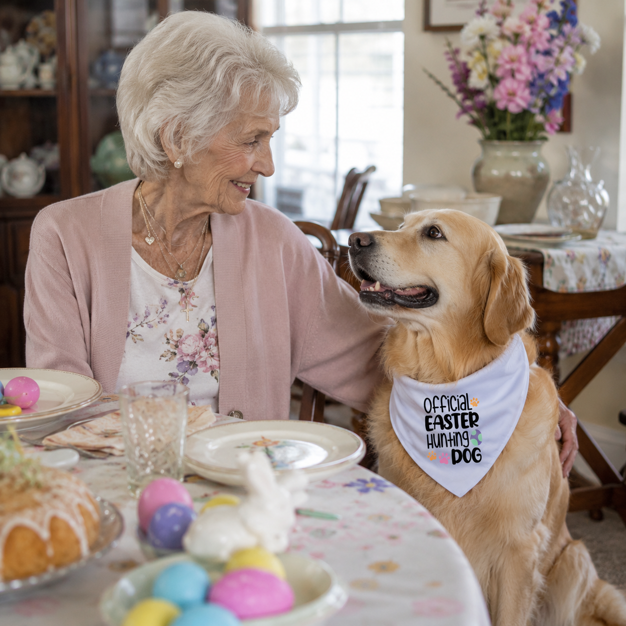 Official Easter Hunting Dog Bandana