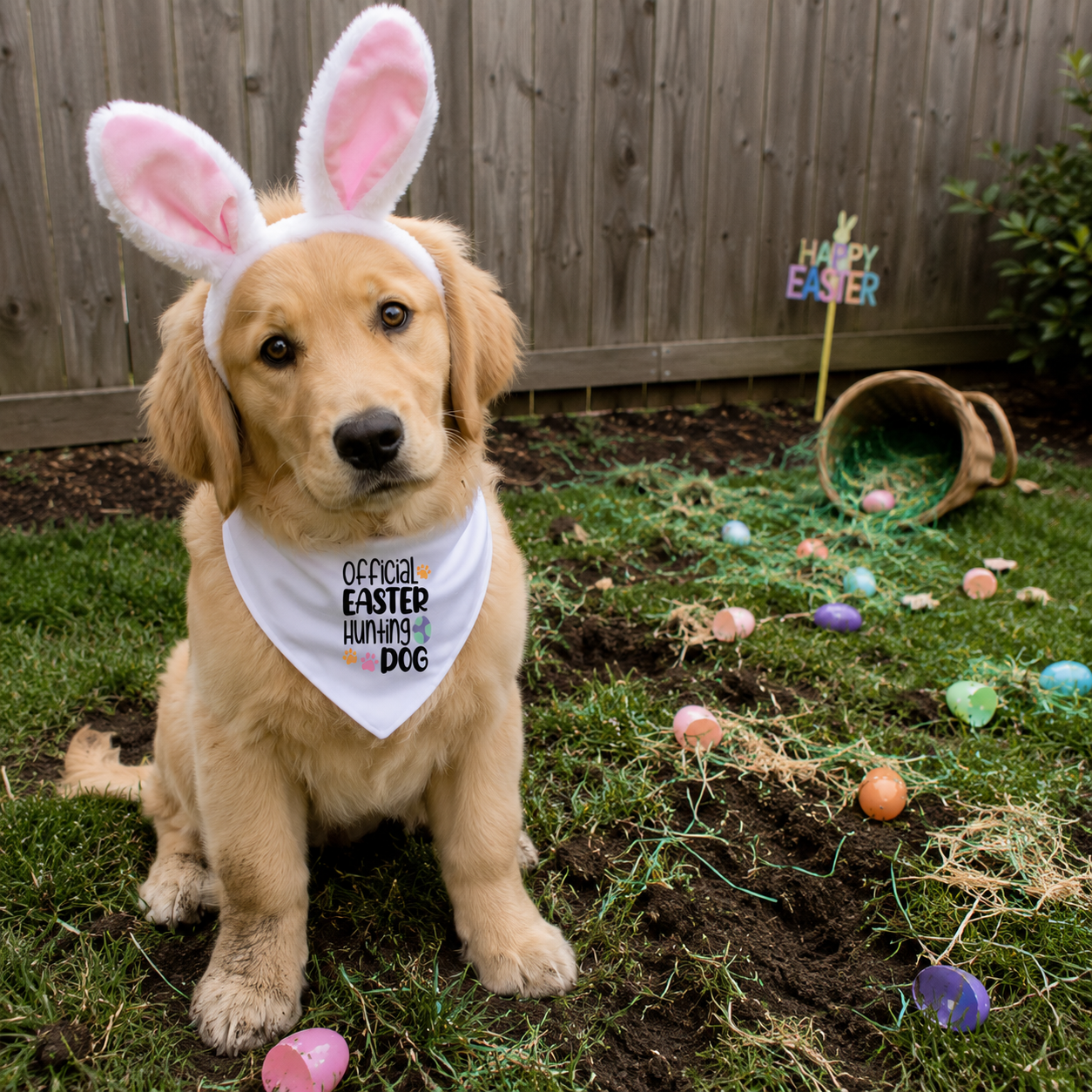 Official Easter Hunting Dog Bandana