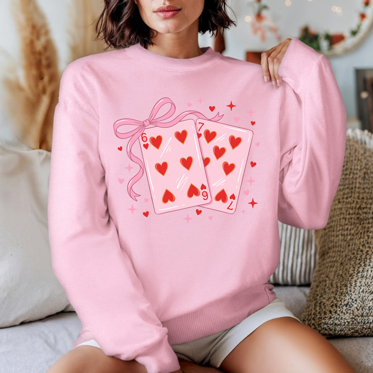 Cute Valentine Crewneck -  6-7 Sweatshirt