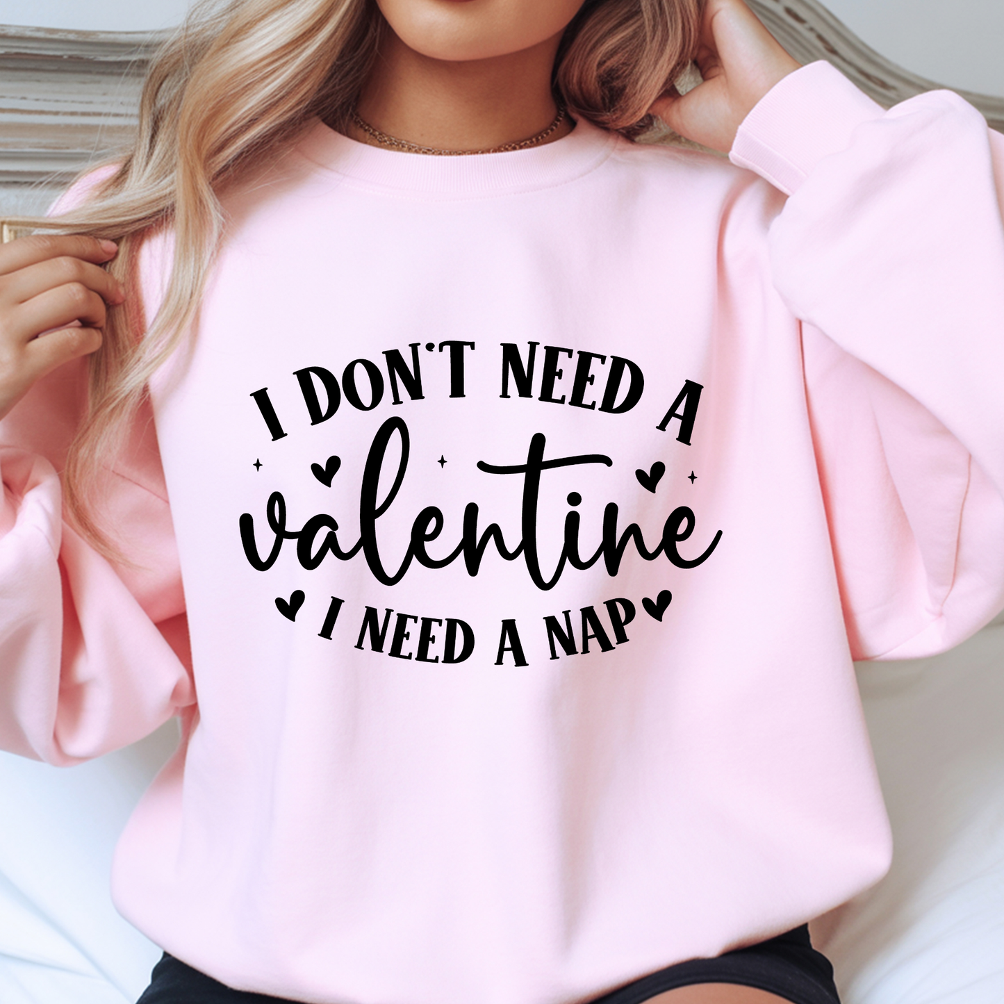 I Need A Nap Valentine's Day Shirt - Funny Anti-Valentine Crew