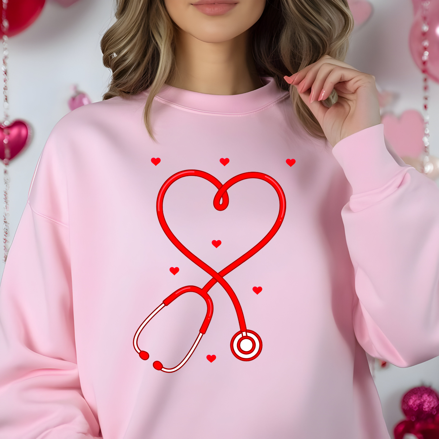Heart & Stethoscope Valentine Sweatshirt