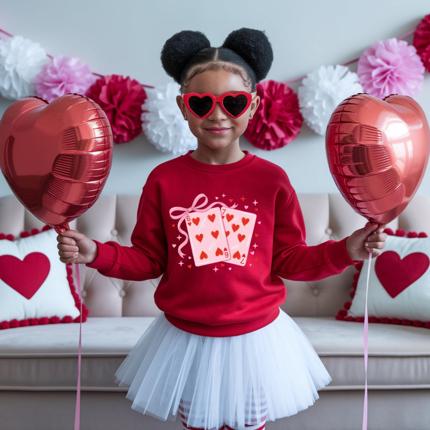 Cute Valentine Crewneck -  6-7 Sweatshirt