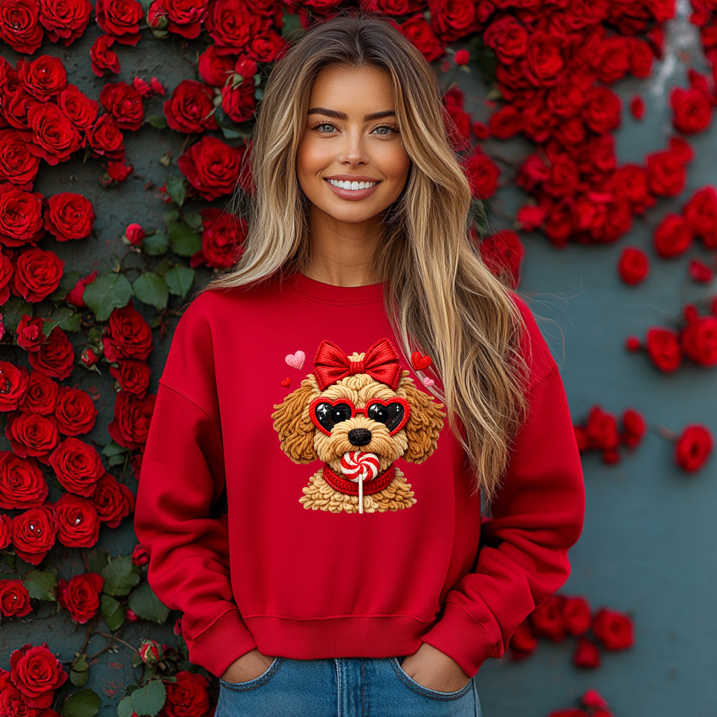 Valentine Puppy Love Crewneck