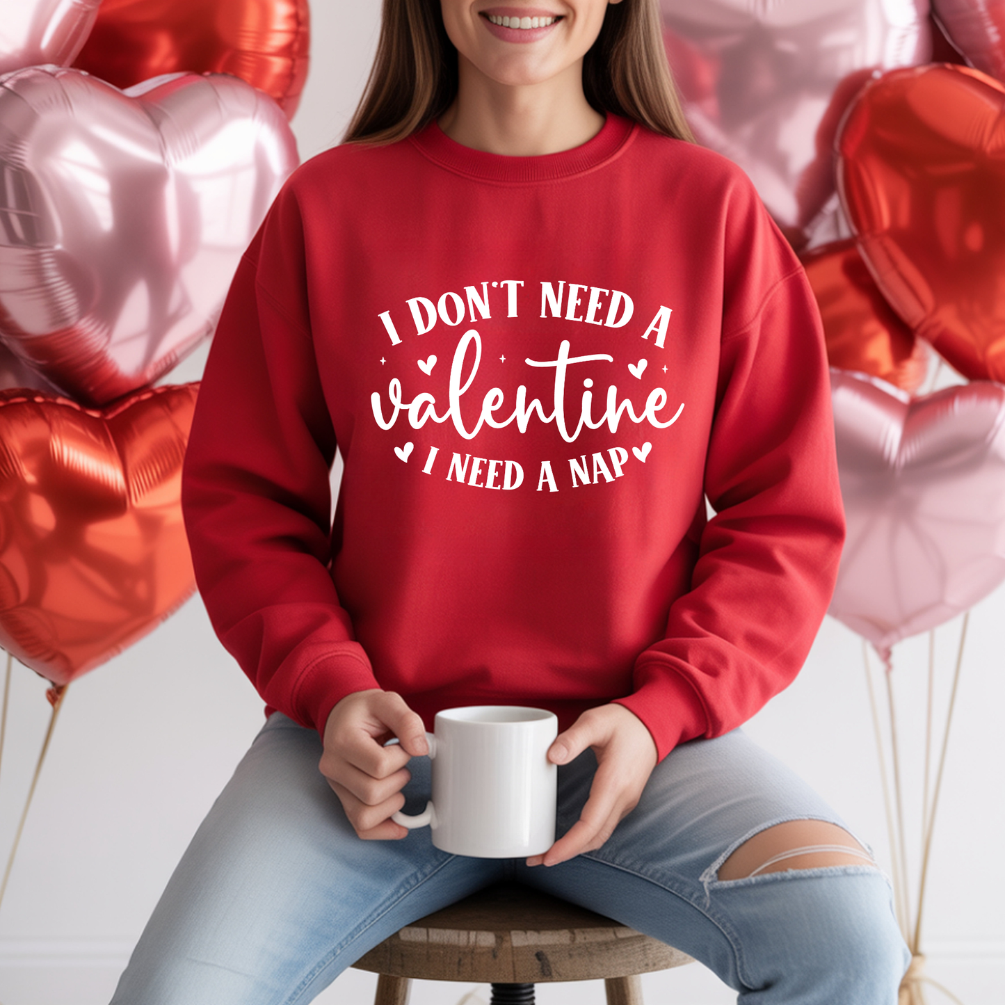 I Need A Nap Valentine's Day Shirt - Funny Anti-Valentine Crew