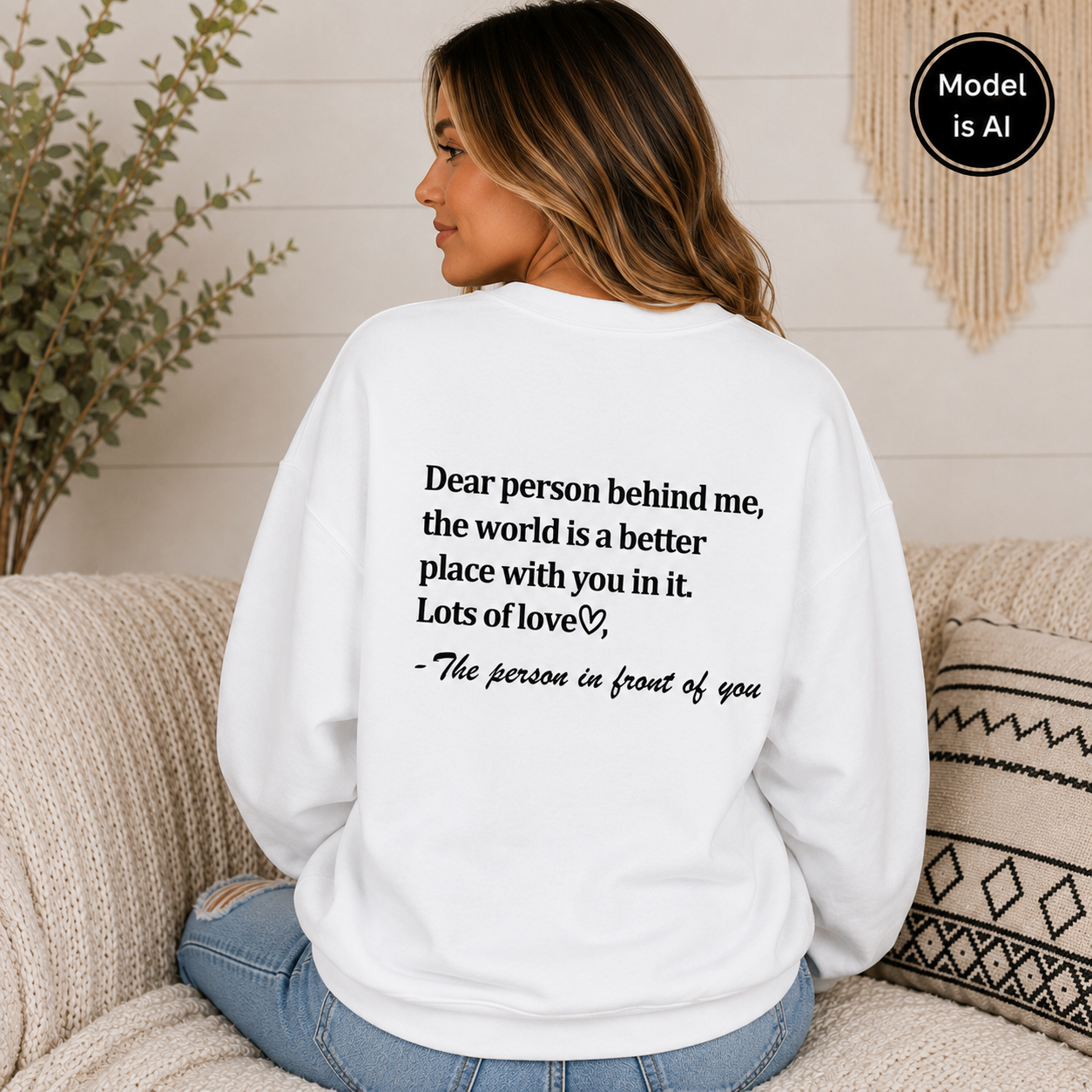 Dear Person Behind Me Inspirational Sweatshirt | The Scoobie Shack