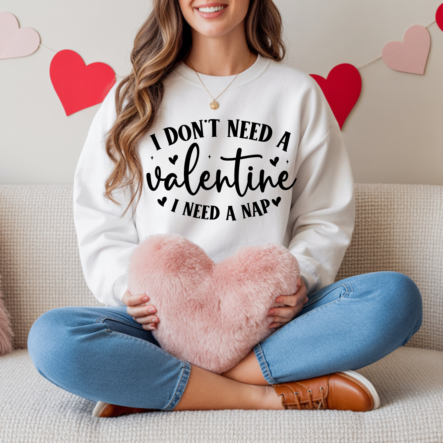 I Need A Nap Valentine's Day Shirt - Funny Anti-Valentine Crew